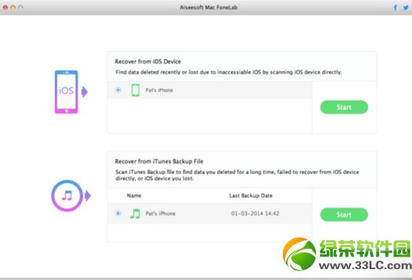 Aiseesoft Mac FoneLab苹果数据恢复软件使用教程